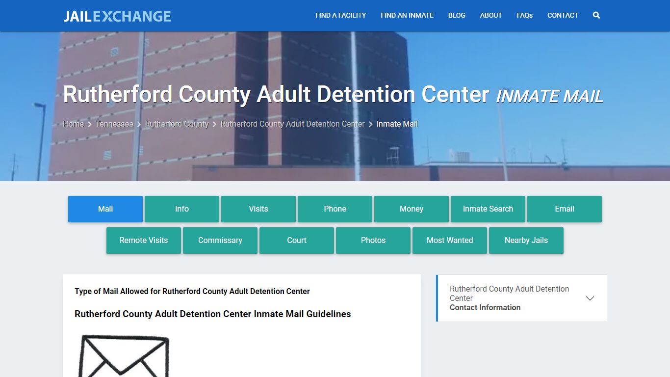 Inmate Mail - Rutherford County Adult Detention Center, TN - Jail Exchange